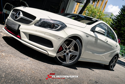 【Mercedes-Benz A250 (W176) 制動升級】A45 AMG 前四活塞煞車套裝直上安裝｜原廠性能・無縫升級方案